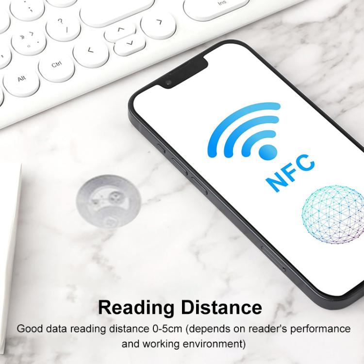 NFC Tags Sticker with NTAG213 Chip HF RFID Labels Wet Inlay Round 18mm