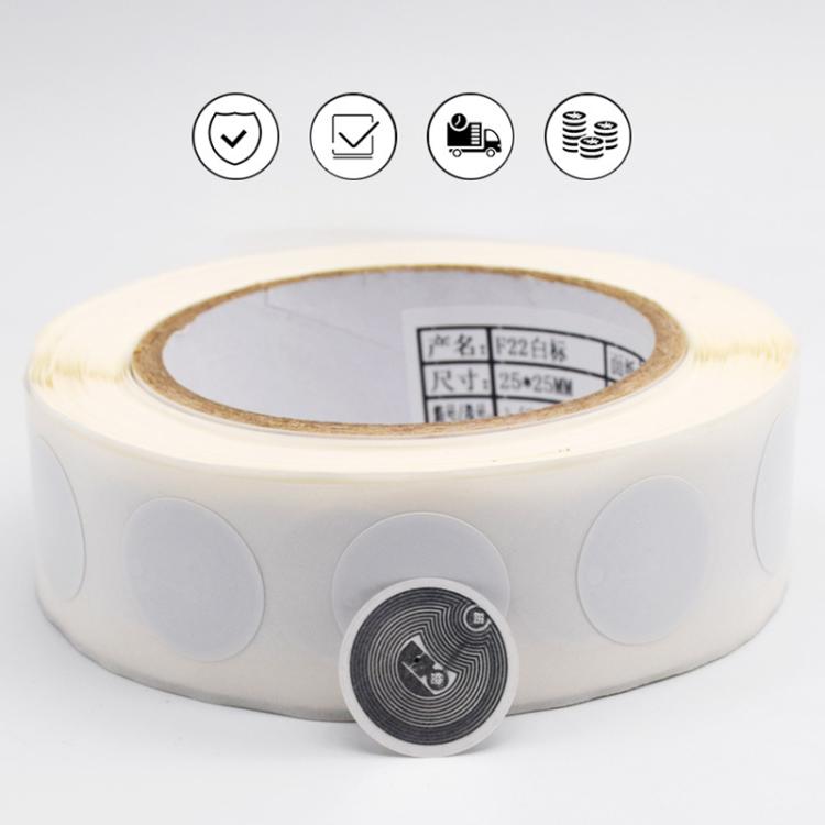 NFC Tags Sticker with NTAG213 Chip HF RFID Labels Wet Inlay Round 18mm Support Customization