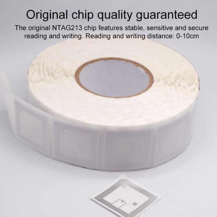 NFC Tags Sticker with NTAG213 Chip HF RFID Labels Wet Inlay Round 18mm Support Customization