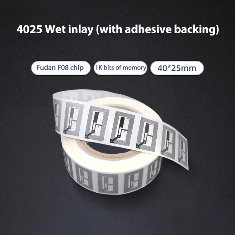 NFC Tags Sticker with Fudan F08 Chip HF RFID Labels Size: 40x25mm