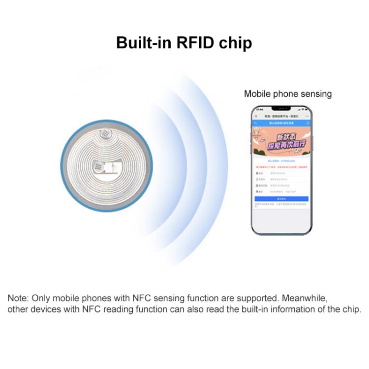 Domestic IC NFC RFID Pet Anti-lost Metal Tag, Size: 50x30mm