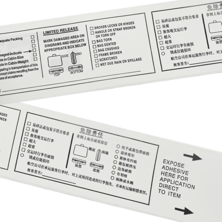 Luggage Label Strips with Monza R6-P Chip UHF RFID Labels Dry Inlay