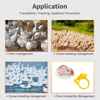 Animal Poultry Foot Ring with TK4100 Chip RFID LF Animal Cable Tie Labels