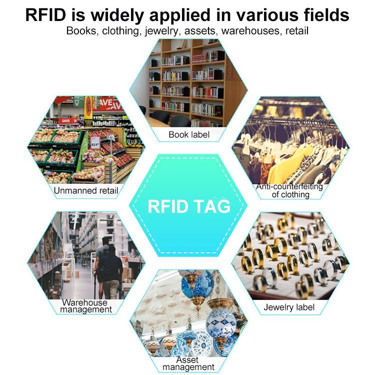 Clothing RFID Label Coated Paper Electronic Tags with NXP U8 Chip