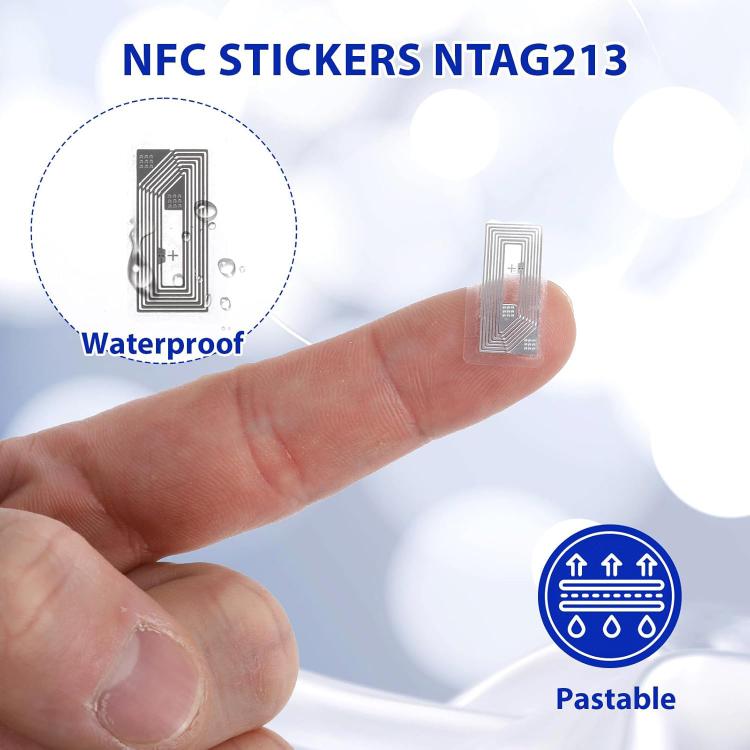 NFC Tags Sticker with NTAG213 Chip HF RFID Labels Coated Paper 10x20mm, Coated Paper 10x20mm