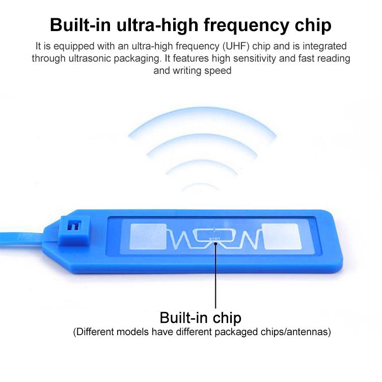 Disposable Cable Ties UHF RFID Labels with Alien H3 Chip Support Customization