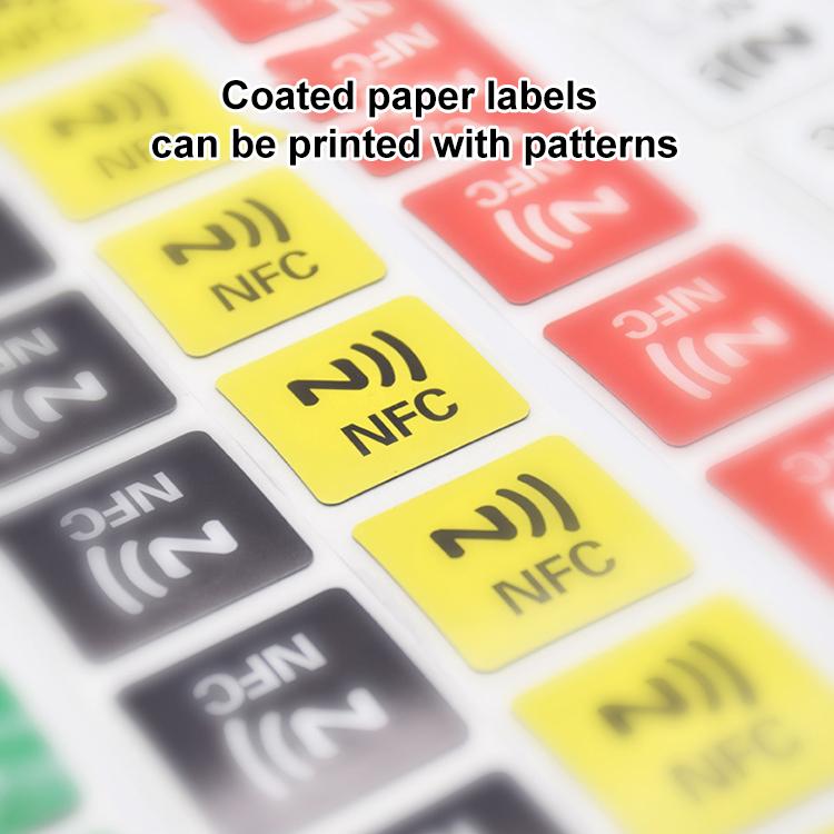 NFC Tags Sticker with NTAG213 Chip HF RFID Labels Coated Paper Round 25mm Support Customization
