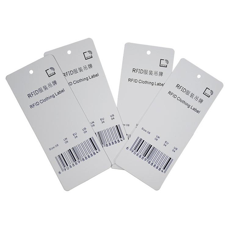 Clothing RFID Label Coated Paper Electronic Tags with NXP U8 Chip Support Customization