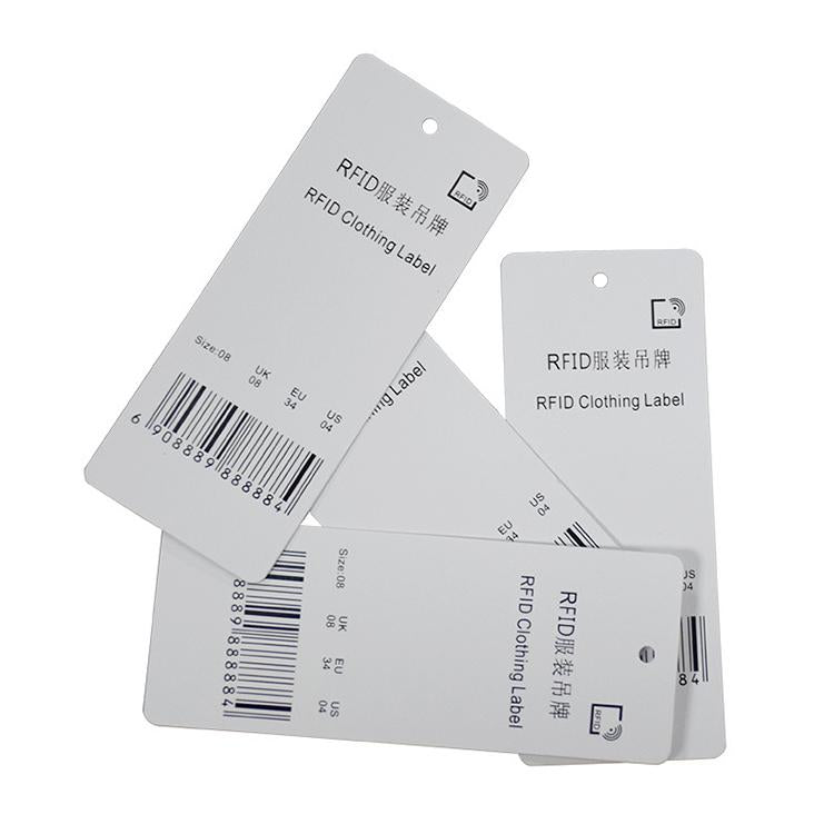 Clothing RFID Label Coated Paper Electronic Tags with NXP U8 Chip Support Customization