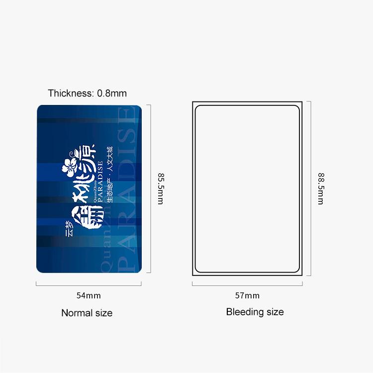 Amusement Park PVC Card Custom Barcode Magnetic Stripe RFID Chip Card Support Customization