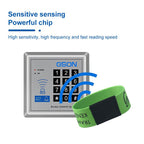 5200 Chip NFC Woven Label Elastic RFID Wristbands Support Customization