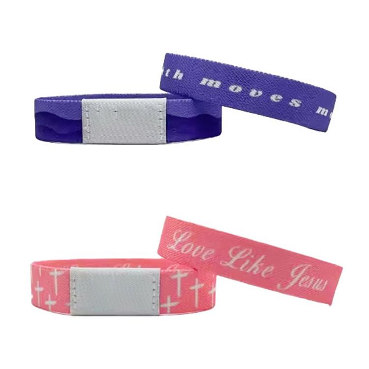 Ntag215 Chip NFC Woven Label Elastic RFID Wristbands Support Customization