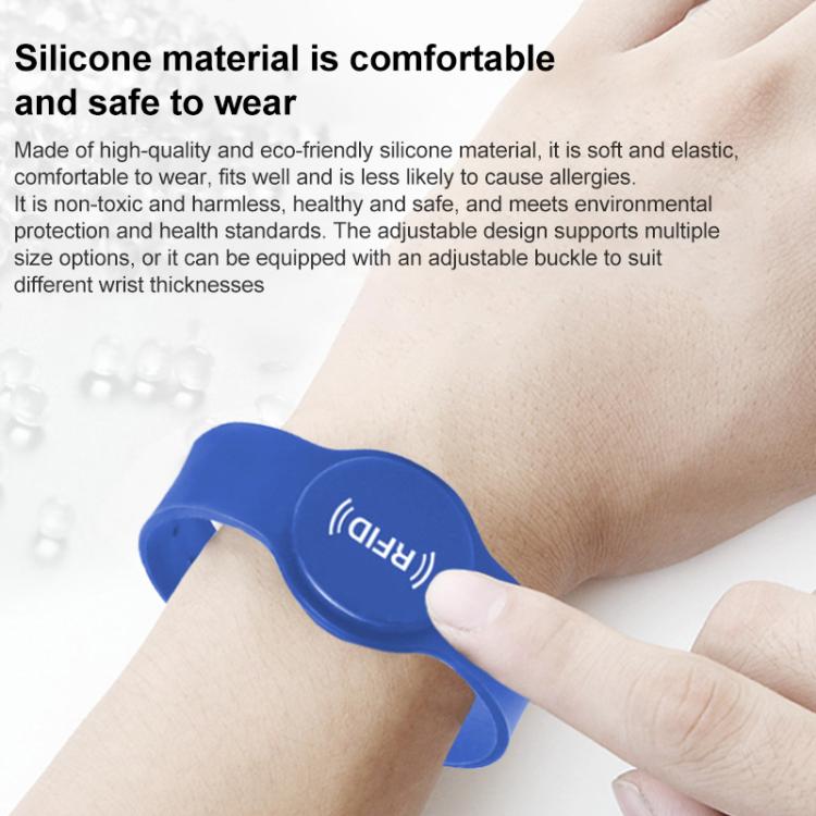 C01 IC Chip NFC Waterproof Silicone RFID Wristbands Support Customization