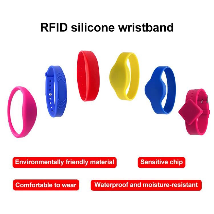 C02 IC Chip NFC Waterproof Silicone RFID Wristbands Support Customization
