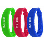 C14 IC Chip NFC Waterproof Silicone RFID Wristbands Support Customization