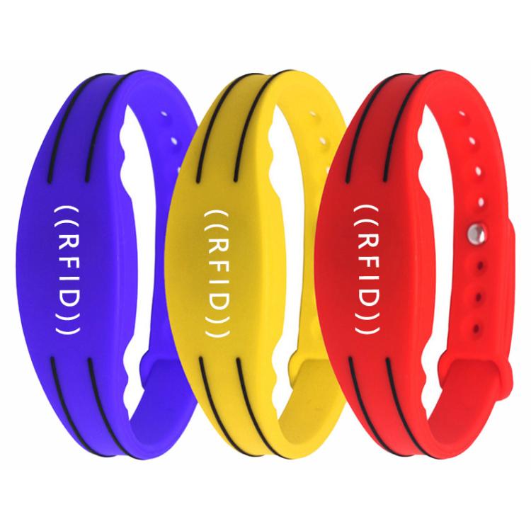 C16 IC Chip NFC Waterproof Silicone RFID Wristbands Support Customization