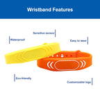CS01 IC Chip NFC Waterproof Silicone RFID Wristbands Support Customization