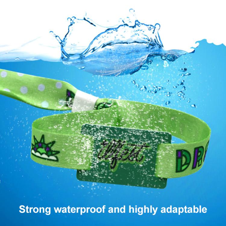 Disposable IC Card QR Code NFC Woven Single-sided Thermal Transfer RFID Wristband Support Customization