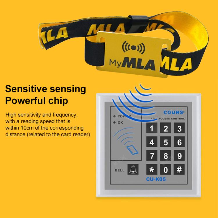 Disposable IC Card QR Code NFC Woven Single-sided Thermal Transfer RFID Wristband Support Customization