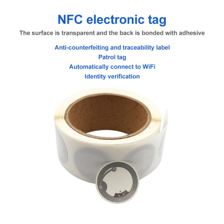 NFC Music Tags Sticker with Ntag213 Chip RFID Labels White Inlay 30x30mm Support Customization