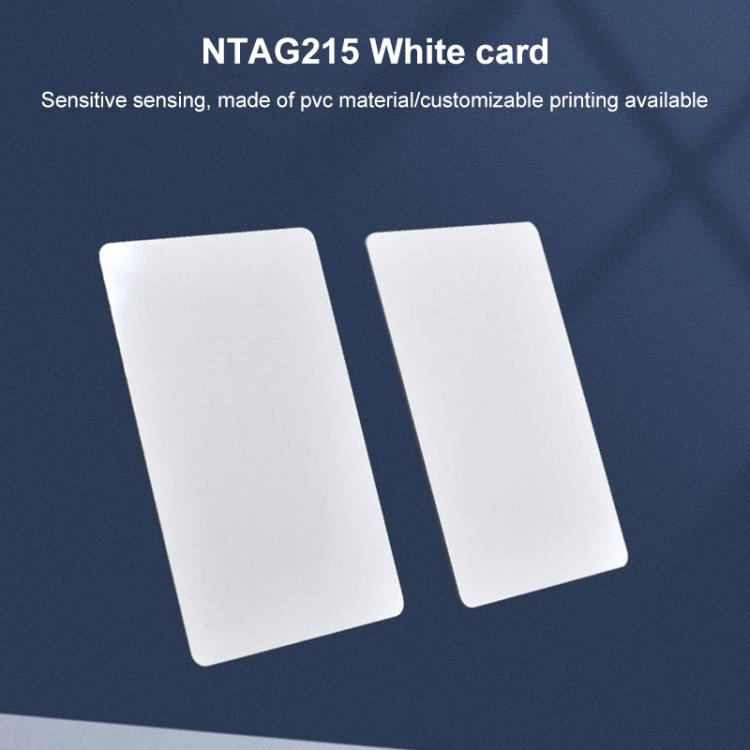 NFC White Card Game Card With NTAG215 Chip, Size: 85.5x54x0.8mm Support Customization